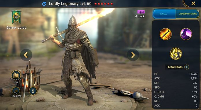 Lordly Legionary RAID Shadow Legends Champion Guide and Build